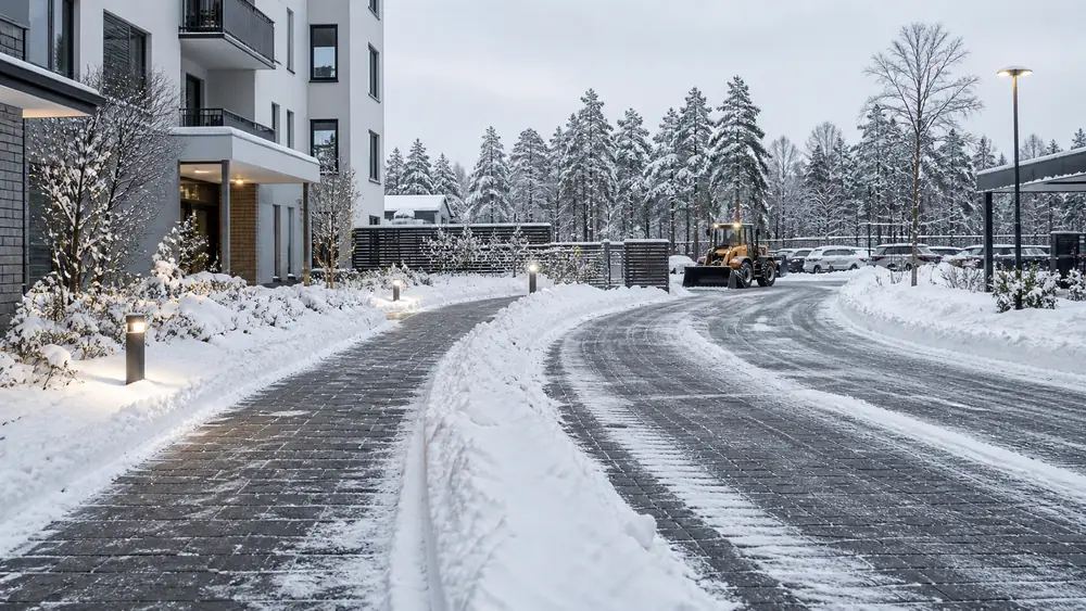 Snöröjning markarbete