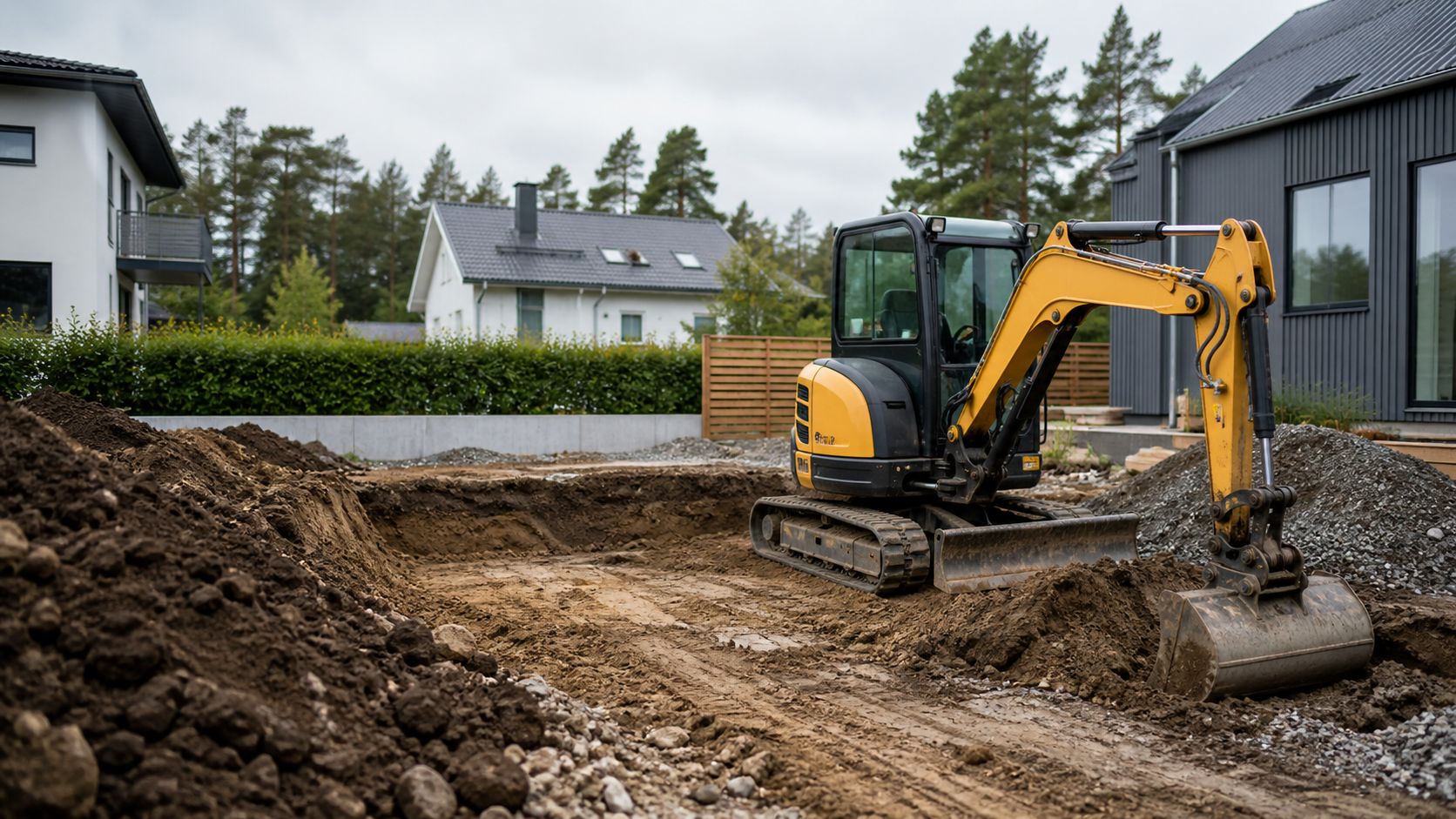 Schaktning markarbete