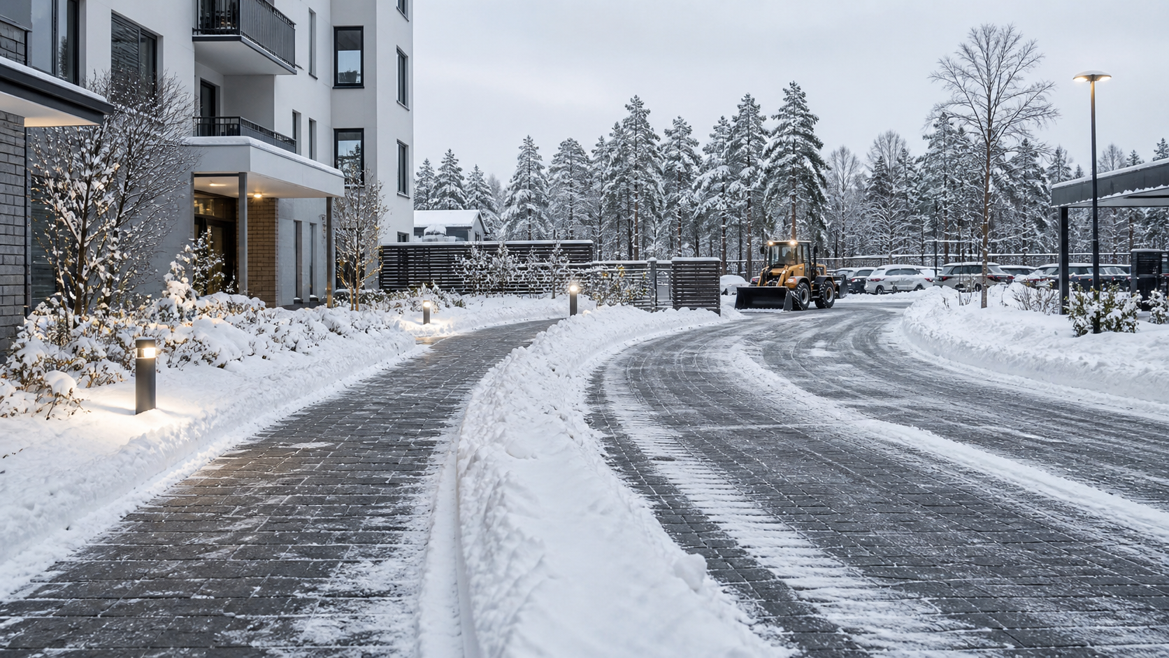 Snöröjning markarbete