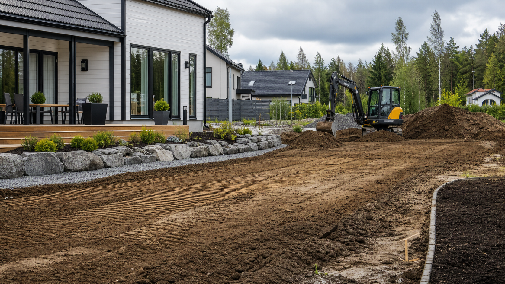 Tomtplanering markarbete